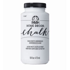 FolkArt 34846 Home Decor Chalk Furniture & Craft Paint White Adirondack Blanc